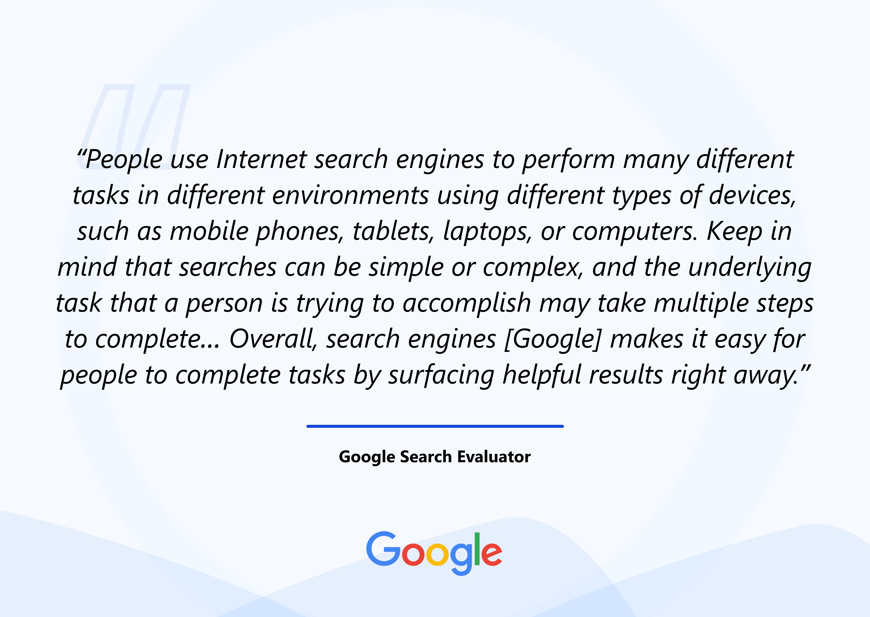 Google Search Evaluator's confirmation