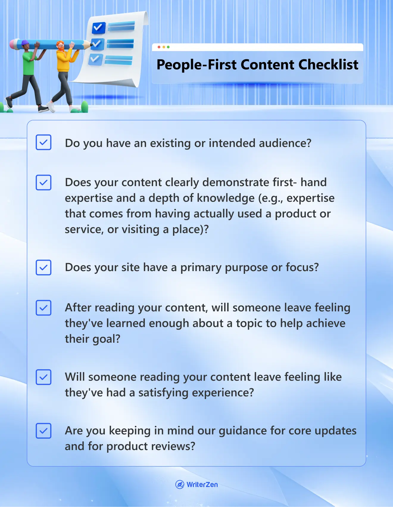 People first content checklist