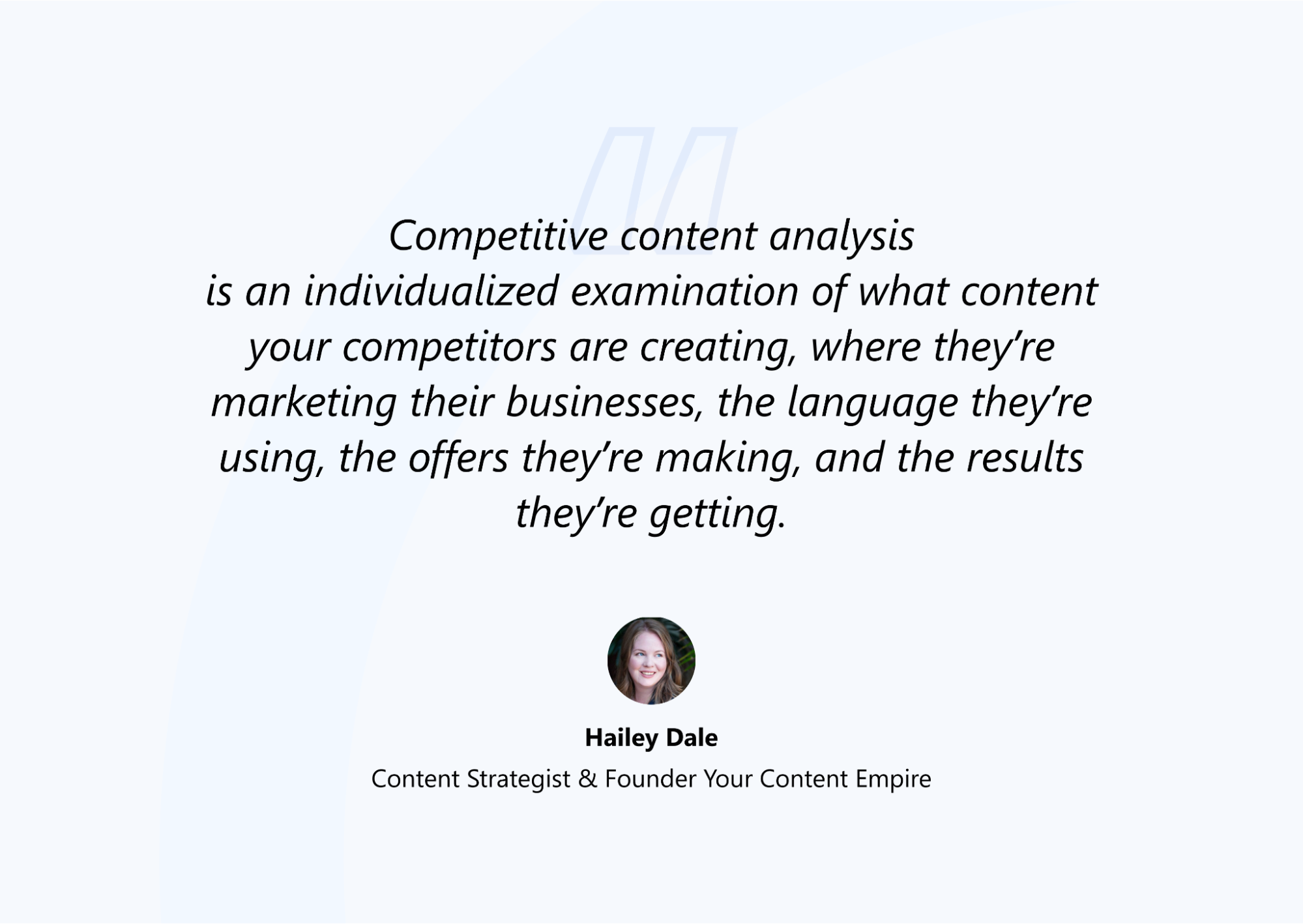 Competitive Content Analysis Is An Individualized Examination