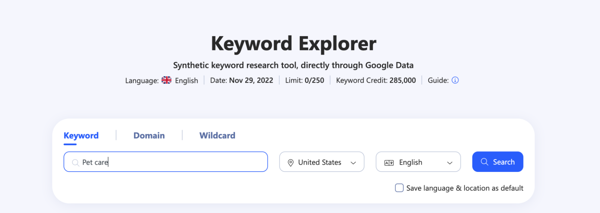 Adding Keyword To Keyword Explorer