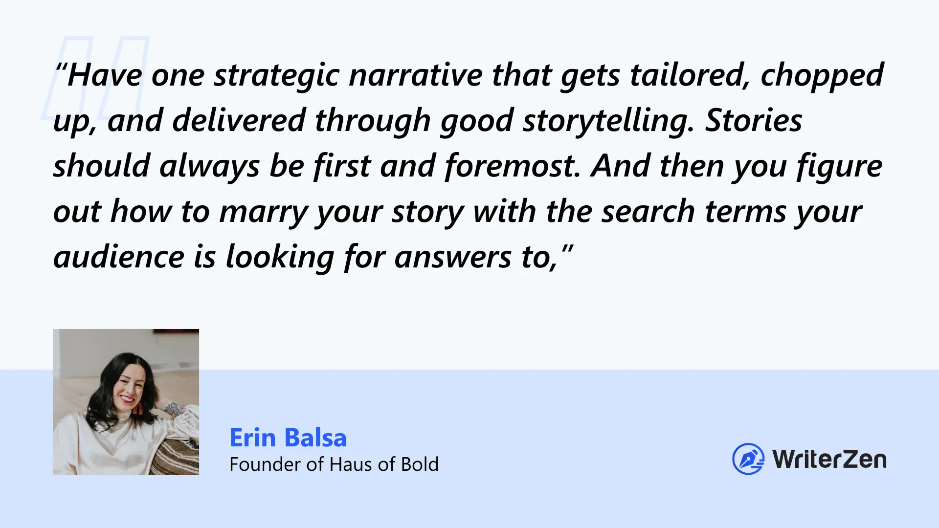 Erin Balsa's Take on Strategic Narrative