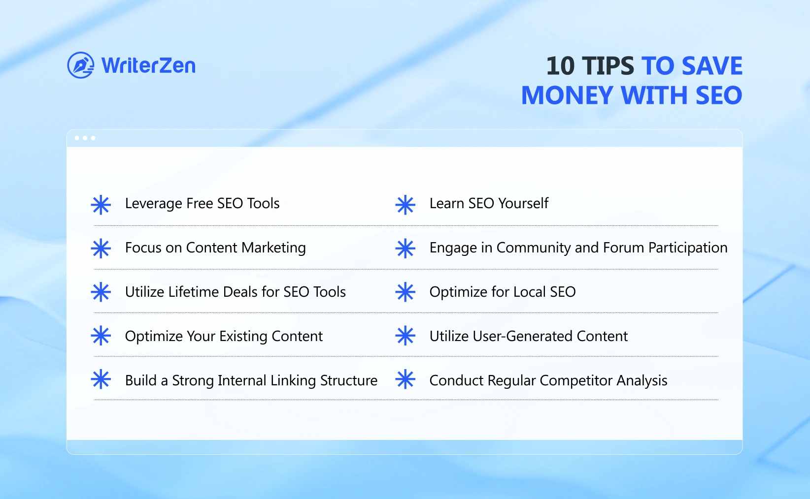 10 tips to save money with SEO