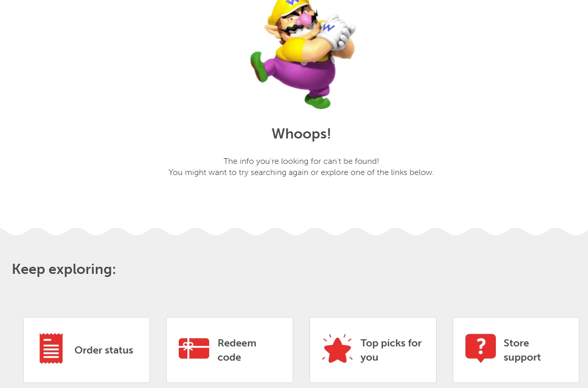 Nintendo 404 Page