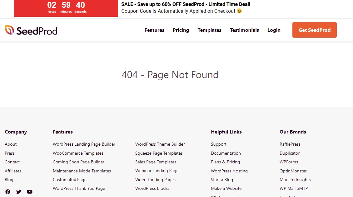 Seedprod Error Page