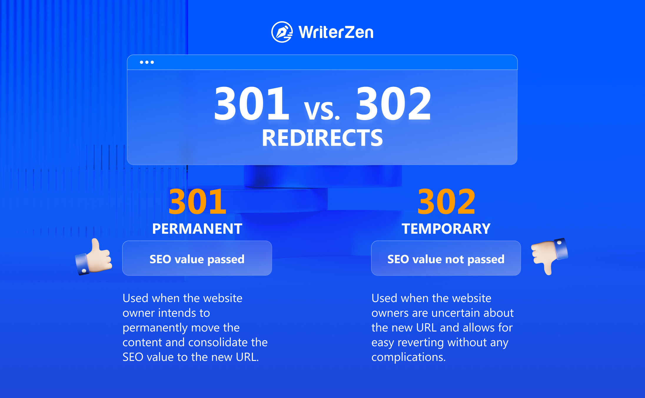 301 vs. 302 Redirects