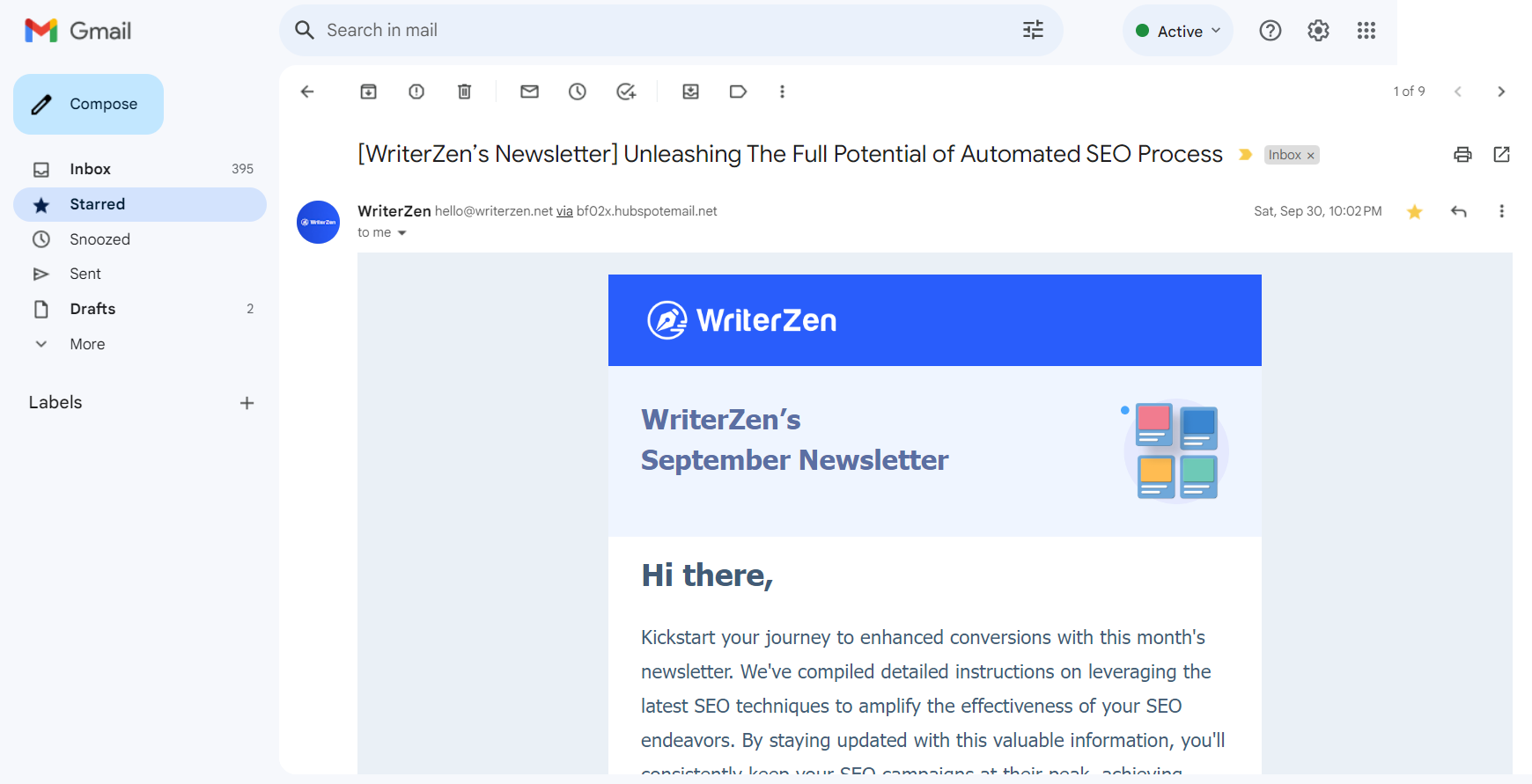 WriterZen's Monthly Newsletter