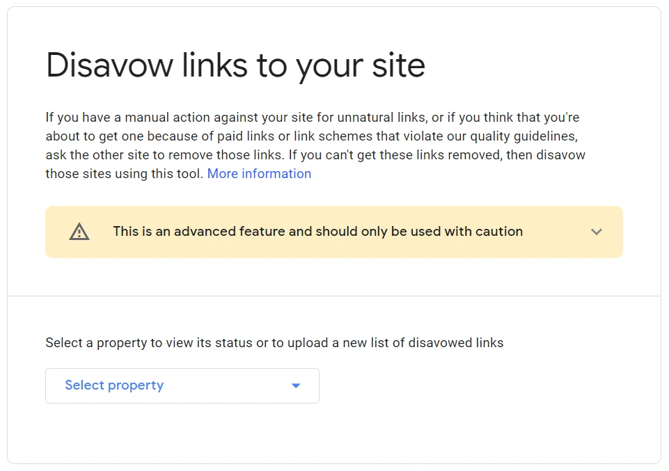How to disavow links